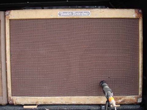 Keef's well-worn Fender Tweed Twin amp